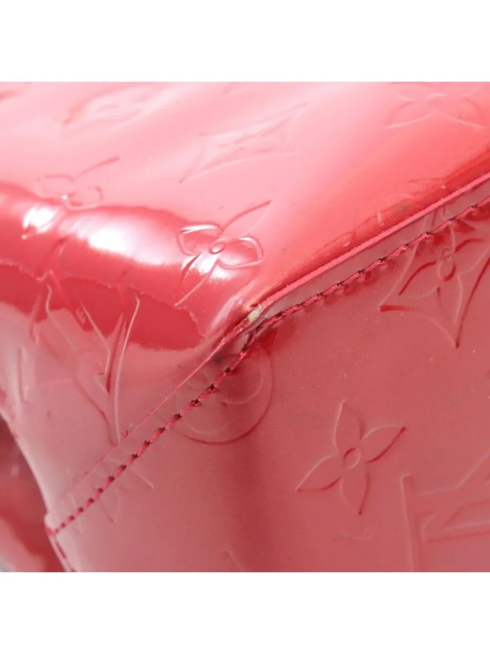 Louis Vuitton Handbag Reade PM Monogram Vernis Pomme D'amour Leather